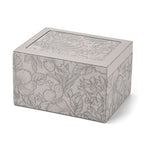 3-Layer Debossed Floral PU Leather Jewellery Organiser Box with Drawers - Gray_8666454_5