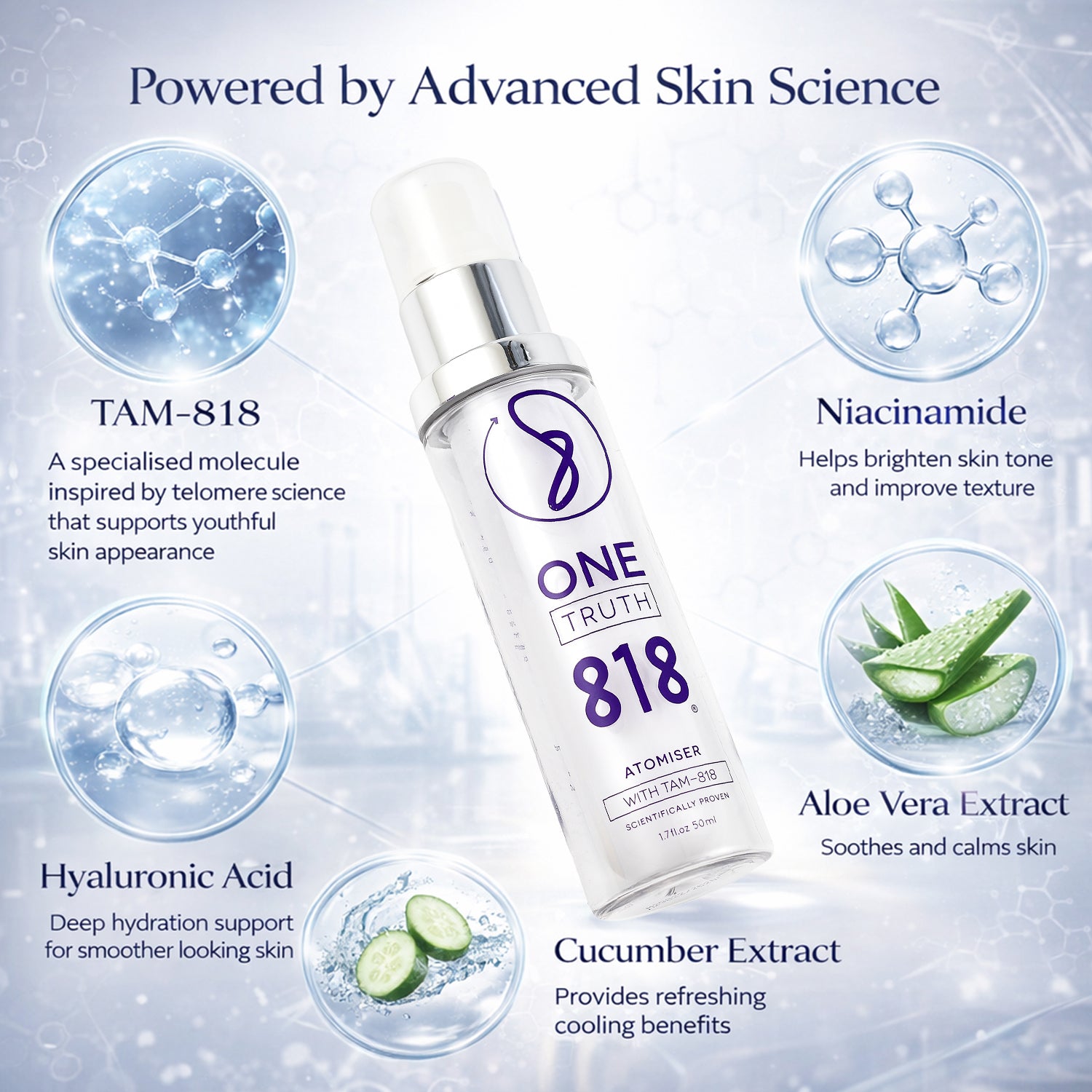 One Truth 818- Atomiser - 50ml 8666627 2