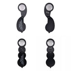 Set of 2 LED Illuminated Pocket Jewellery Loupe Magnifiers (30X & 40X) - Black_8666633