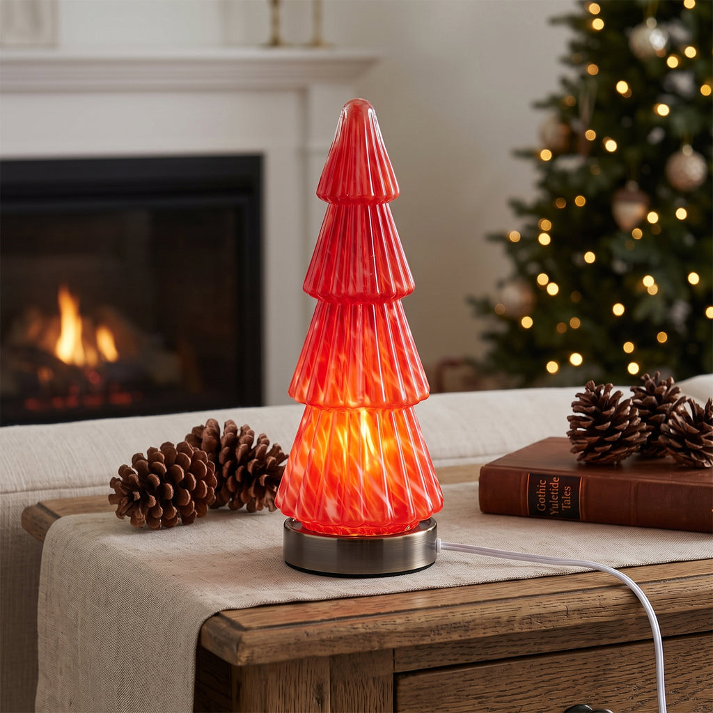 LIVMORE 3-Colour LED USB-Powered Christmas Tree Table Lamp - Red_8666660_1