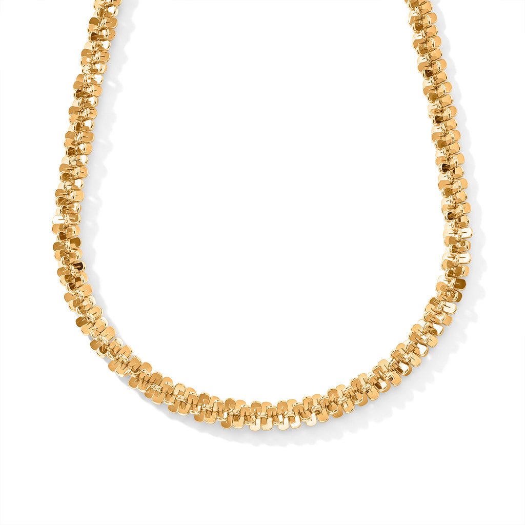 Bronzella Collection - 18K Gold Overlay Italian Made Rock Necklace (Size - 20) Weight 10.60 Grams_8666666