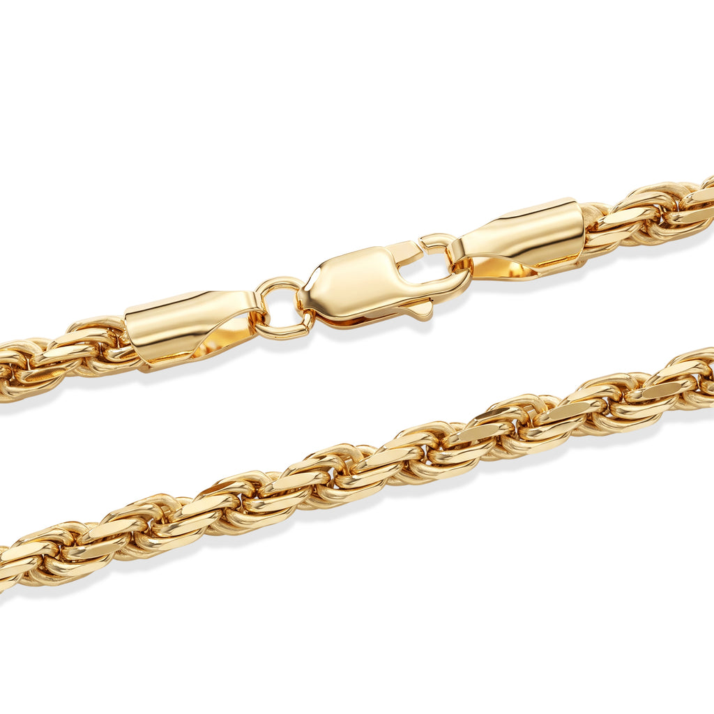 Bronzella Collection - 18K Gold Overlay Italian Made Solid Rope Necklace  (Size - 20) Weight 22.13 Grams_8666668_3
