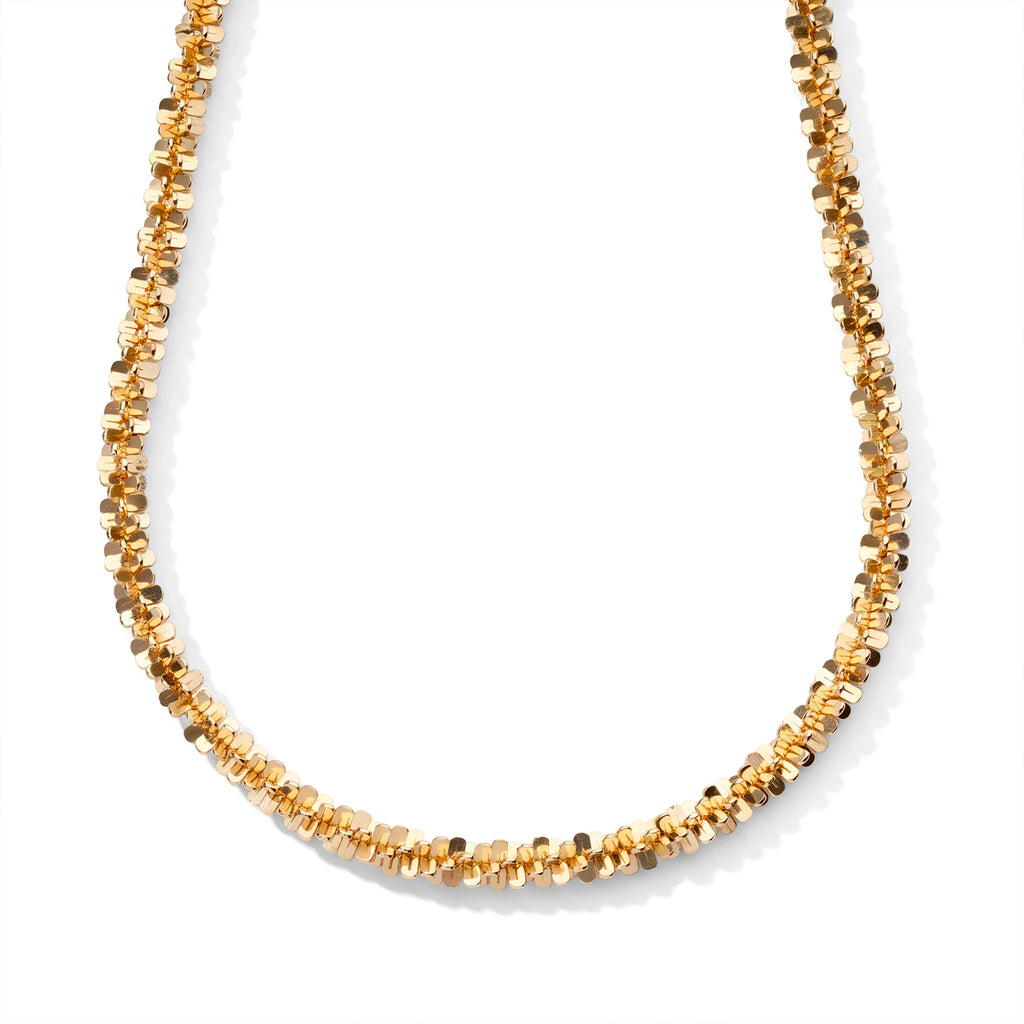 Bronzella Collection - 18K Gold Overlay Italian Made Rock Necklace (Size - 30) Weight 11.10 Grams_8666672