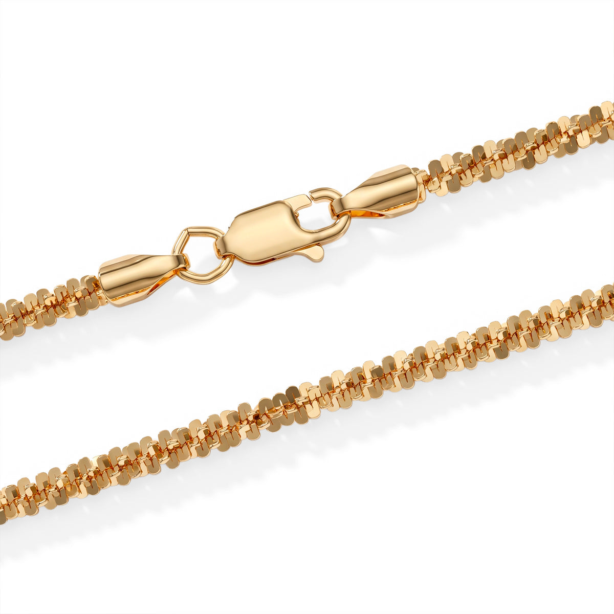 Bronzella Collection - 18K Gold Overlay Italian Made Rock Necklace (Size - 30) Weight 11.10 Grams V32602767 1