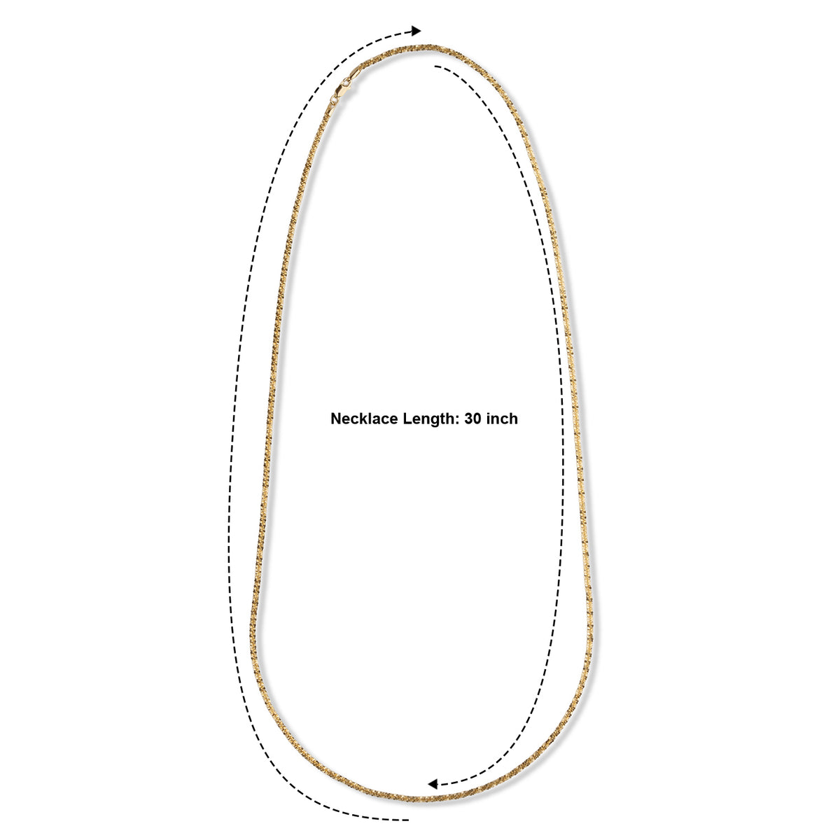 Bronzella Collection - 18K Gold Overlay Italian Made Rock Necklace (Size - 30) Weight 11.10 Grams V32602767 3