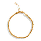 Bronzella Collection - 18K Gold Overlay Italian Made Rock  Bracelet (Size - 7+1 Ext)_8666730