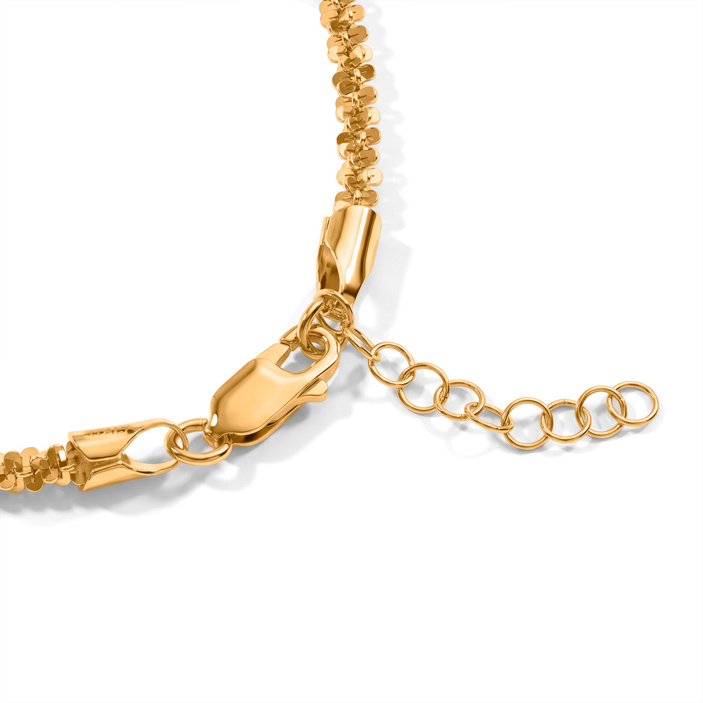 Bronzella Collection - 18K Gold Overlay Italian Made Rock  Bracelet (Size - 7+1 Ext)_8666730_1