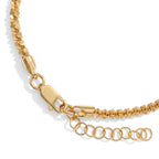 Bronzella Collection - 18K Gold Overlay Italian Made Rock Bracelet (Size - 7+1 Ext)_8666732_1