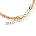 Bronzella Collection - 18K Gold Overlay Italian Made Vortex Bracelet (Size - 7+1 Ext) Weight 6.10 Grams_8666733_2