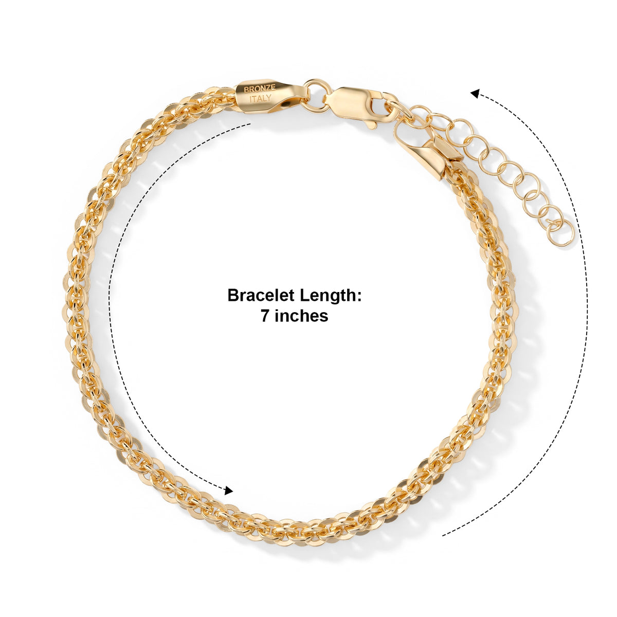 Bronzella Collection - Vortex Bracelet (Size - 7+1 Ext) in Yellow Gold Tone V32575935 2