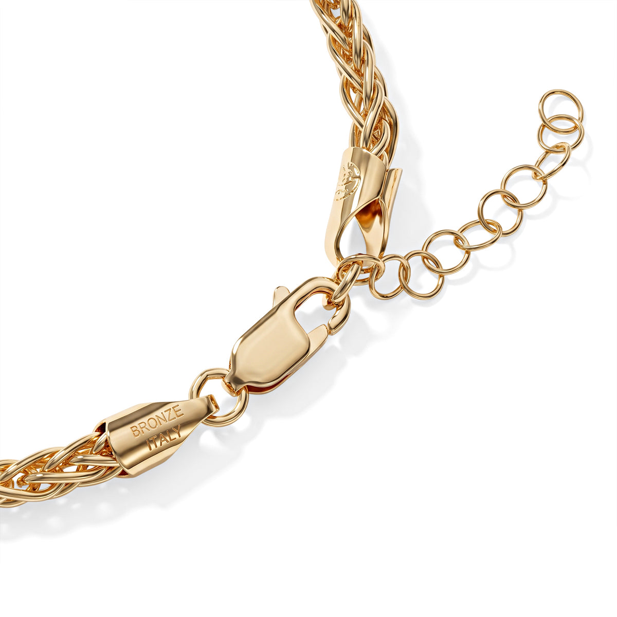 Bronzella Collection - 18K Gold Overlay Italian Made Spiga Bracelet (Size - 7+1 Ext) Weight 7.20 Grams V32603161 1