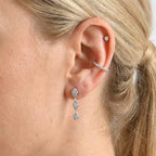 Lucy Q - SGL Certified Lab Grown Diamond (SI/G-H) Dangling Earring with Push Back in Rhodium Overlay Sterling Silver 0.50 Ct._8666760_2