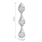 Lucy Q - SGL Certified Lab Grown Diamond (SI/G-H) Dangling Earring with Push Back in Rhodium Overlay Sterling Silver 0.50 Ct._8666760_4