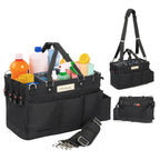 Multipurpose Cleaning Caddy Storage Organizer with Adjustable Strap - Black_8666787