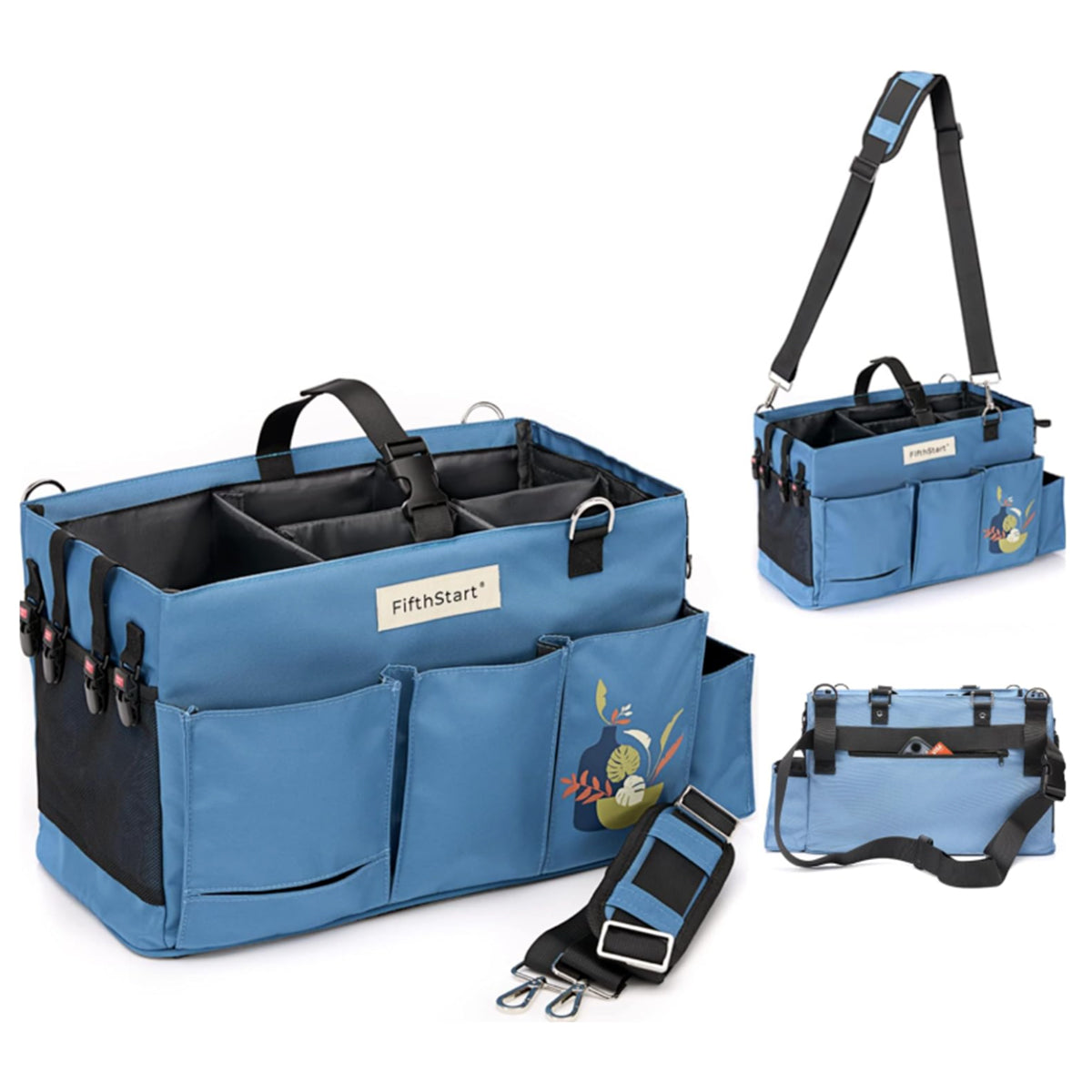 Multipurpose Caddy Storage Organizer with Adjustable Straps - Blue V32513923 0