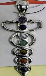 Multi Gemstones Cascade Chakra Pendant 2.00 Ct. 8667251 1