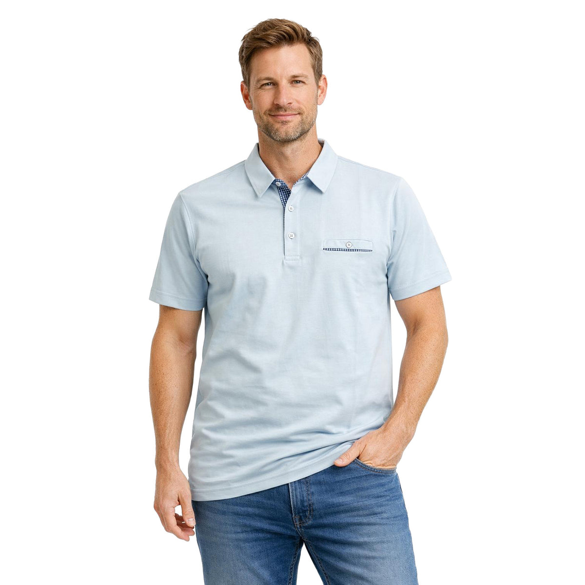 JJ Willis Polo Shirt (Size XXL, 128 Cm) - Light Blue V32611577 0