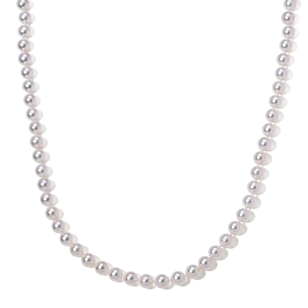 950 Platinum AAAA Japanese Akoya Pearl Beads Necklace (Size - 20), Platinum Wt.0.8 Gms  215.000  Ct._8667764