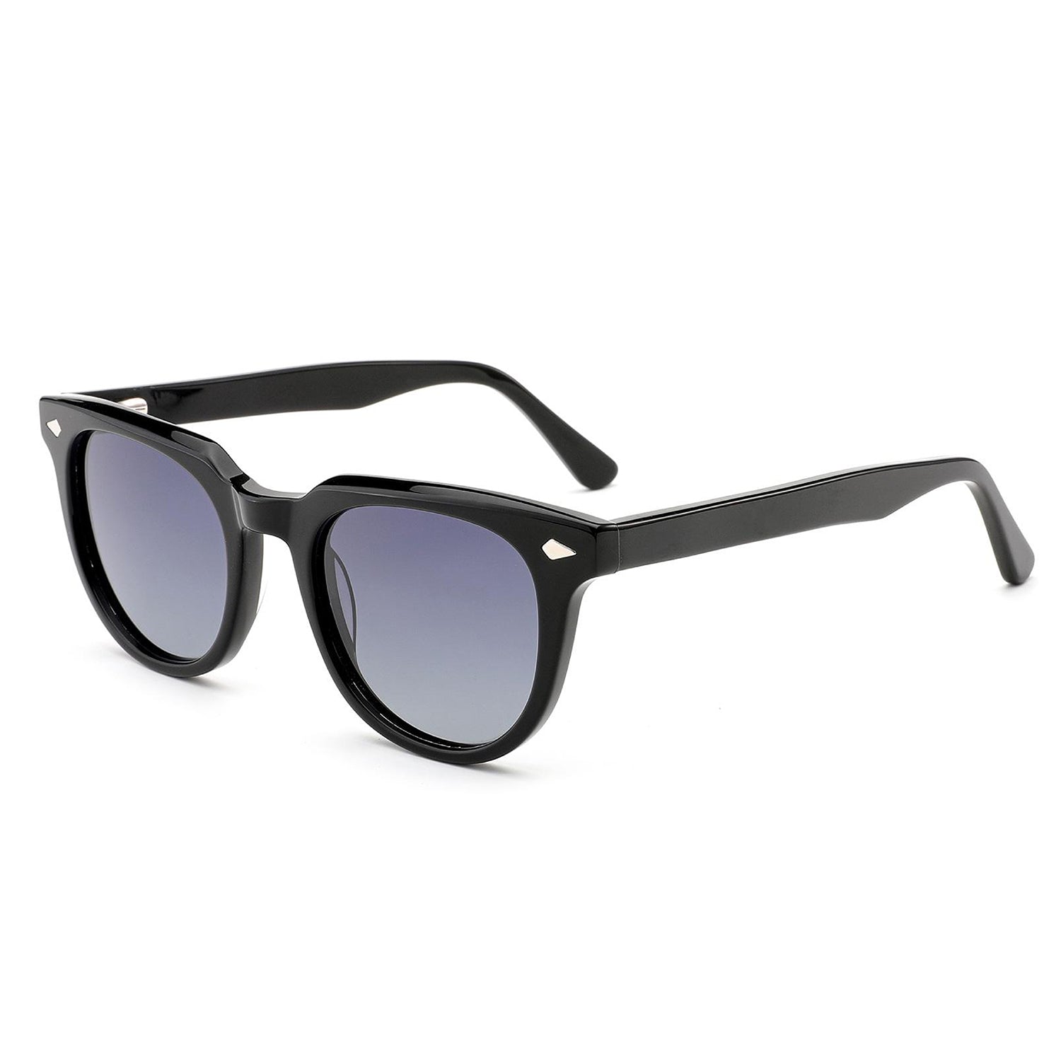 Soho Square Osaka Panto Unisex Sunglasses - Shiny Black - 49-23-145 V32515568 0