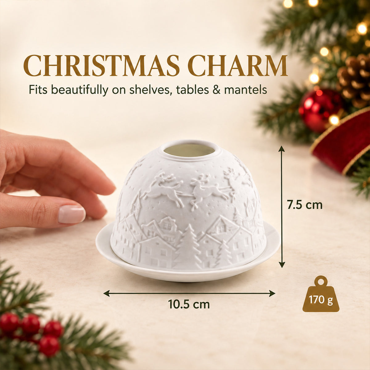 LIVMORE Candle Holder (Size - One Size) - White 8667855 5