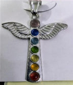 Multi Color Crystal Cross Pendant in Silver Tone 3.00 Ct._8668064