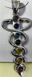 Multi Color Crystal Cascade Chakra Pendant 2.00 Ct. 8668066 1