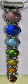 Multi Colour Crystal Chakra Column Pendant 3.50 Ct. V32515813 0