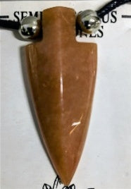 Red Aventurine Arrowhead Pendant with Black Cord (Size - 18) &amp; Lobster Clasp 40.00 Ct. 8668149 0
