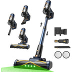 Blitz V12 Cordless Vacuum Cleaner - 450W SUPER Powerful, 50 Min Run-time Detachable Battery with Anti Tangle Brush, LED Touchscreen for Hardfloor, Carpet and Pet Hair_8668369