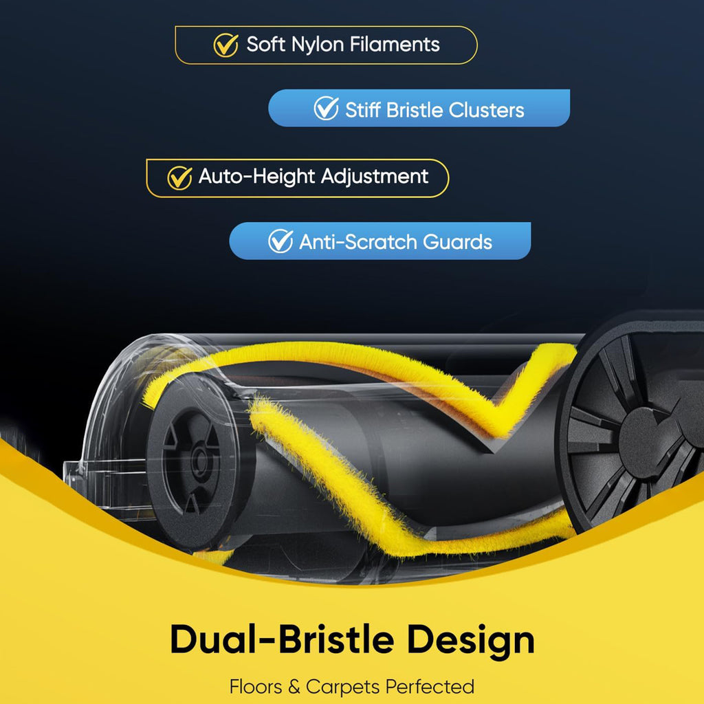 Blitz V12 Cordless Vacuum Cleaner - 450W SUPER Powerful, 50 Min Run-time Detachable Battery with Anti Tangle Brush, LED Touchscreen for Hardfloor, Carpet and Pet Hair_8668369_6