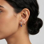 D'Joy - Moissanite & Kyanite Dangling Earring with Push Post in Yellow Gold Plated Sterling Silver 1.62 Ct._8668405_2