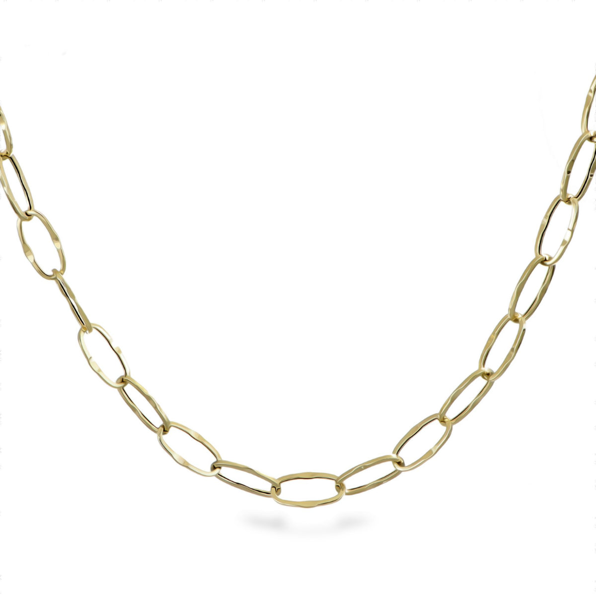Biggest Close Out Deal- ITALIAN 9K Yellow Gold Paperclip Necklace (Size - 18) 8668661 0