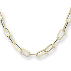 9K Yellow Gold Paperclip Necklace (Size - 18) with Lobster Clasp, Gold Wt. 3.75 Gms_8668663