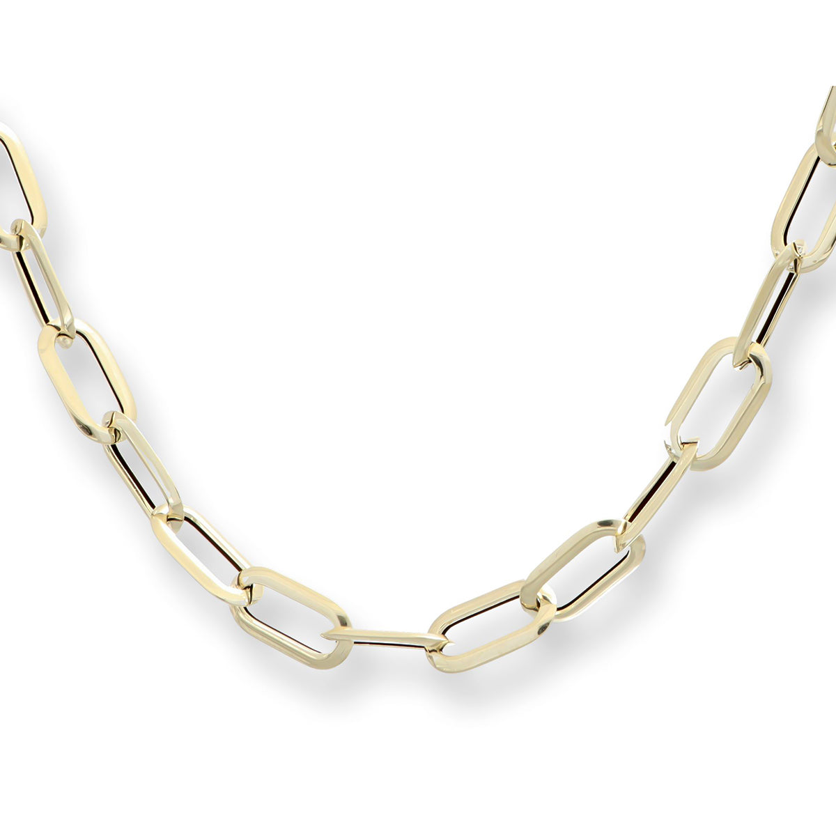Close Out Deal- 9K Yellow Gold Paperclip Necklace (Size - 18) 8668663 0