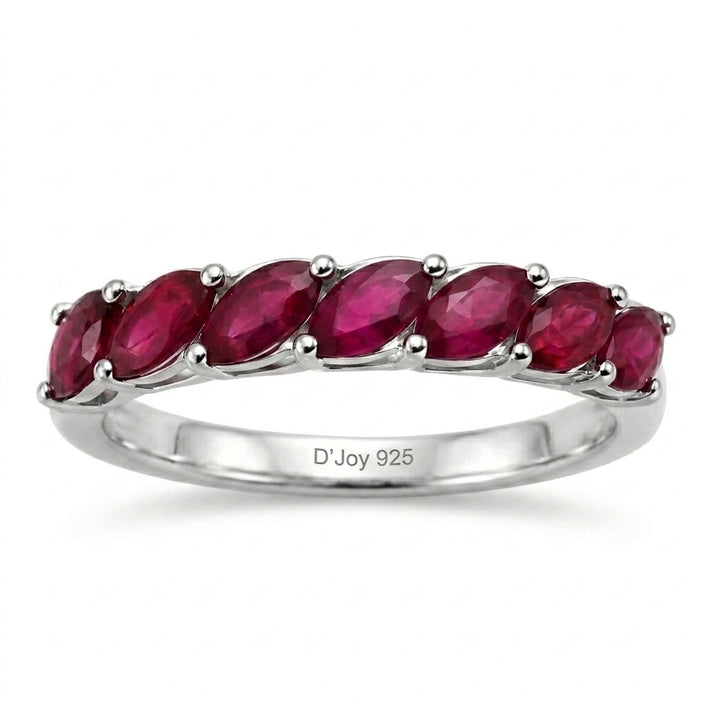 D'Joy - African Ruby Ring in Rhodium Overlay Sterling Silver 2.50 Ct. 8668893 1