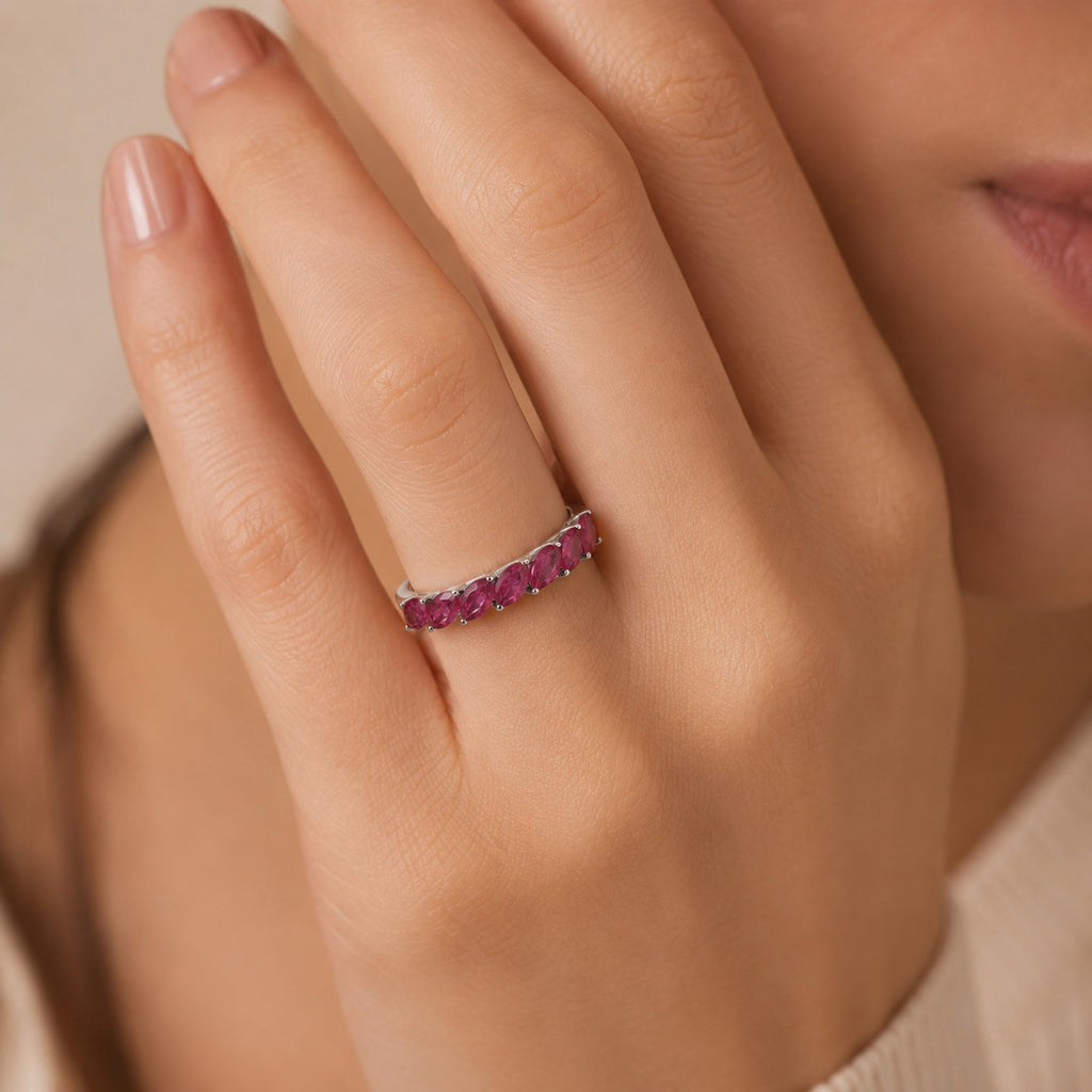 D'Joy - African Ruby Ring in Rhodium Overlay Sterling Silver 2.50 Ct._8668893_4