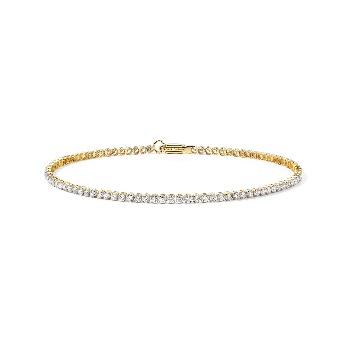 DEAL OF THE DAY - 9K Yellow Gold SGL Certified Lab Grown Diamond (SI-G-H) Tennis Bracelet (Size - 8) with Lobster Clasp 2.25 Ct. 8669047 0