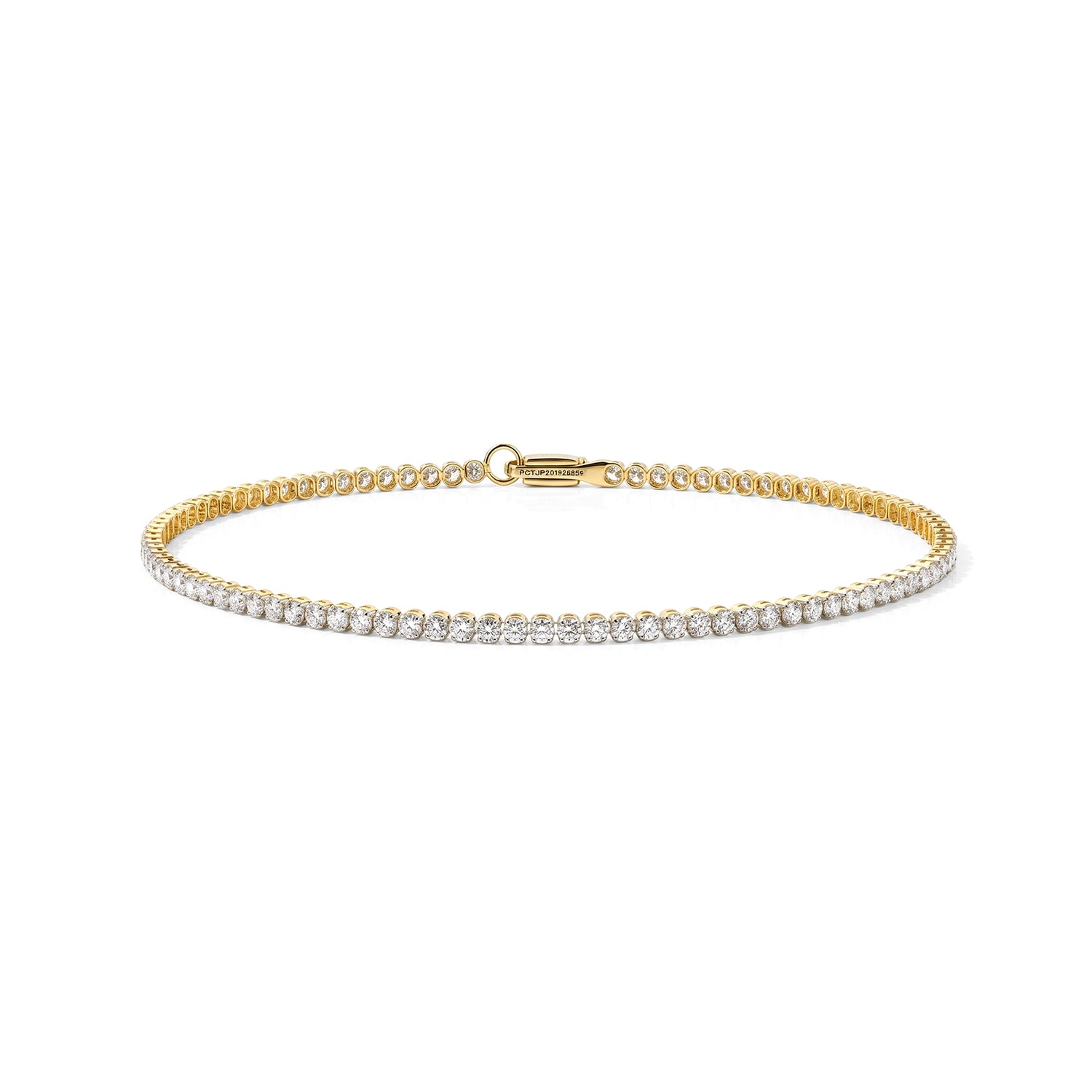 DEAL OF THE DAY - 9K Yellow Gold SGL Certified Lab Grown Diamond (SI-G-H) Tennis Bracelet (Size - 8) with Lobster Clasp 2.25 Ct. 8669047 0