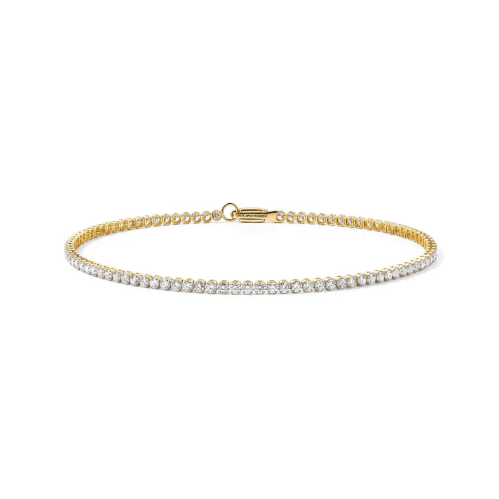 9K Yellow Gold SGL Certified Lab Grown Diamond (SI/G-H) Tennis Bracelet (Size - 8) with Lobster Clasp 2.25 Ct. 8669047 1