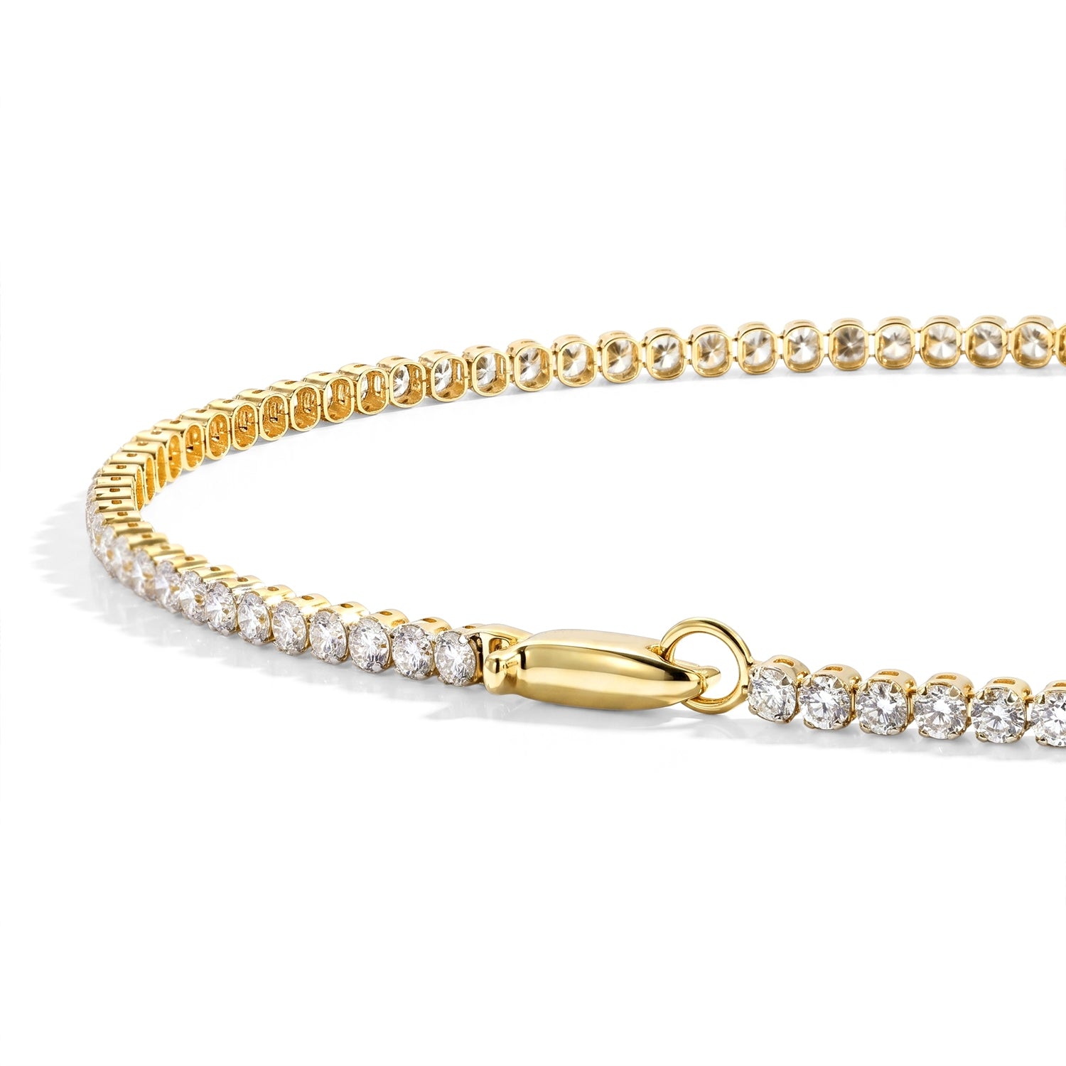 DEAL OF THE DAY - 9K Yellow Gold SGL Certified Lab Grown Diamond (SI-G-H) Tennis Bracelet (Size - 8) with Lobster Clasp 2.25 Ct. 8669047 4