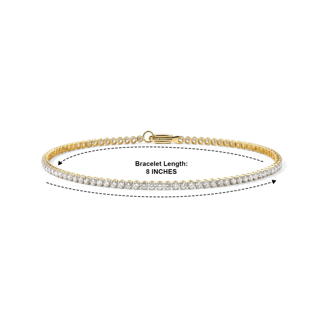 Luxuriant 10K Yellow Gold SI Lab Grown Diamond GH, SI Cluster Bracelet (Size - 8), Gold Wt.1.97 Gms  2.232  Ct._8669047_4