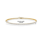 Luxuriant 10K Yellow Gold SI Lab Grown Diamond GH, SI Cluster Bracelet (Size - 8), Gold Wt.1.97 Gms  2.232  Ct._8669047_4