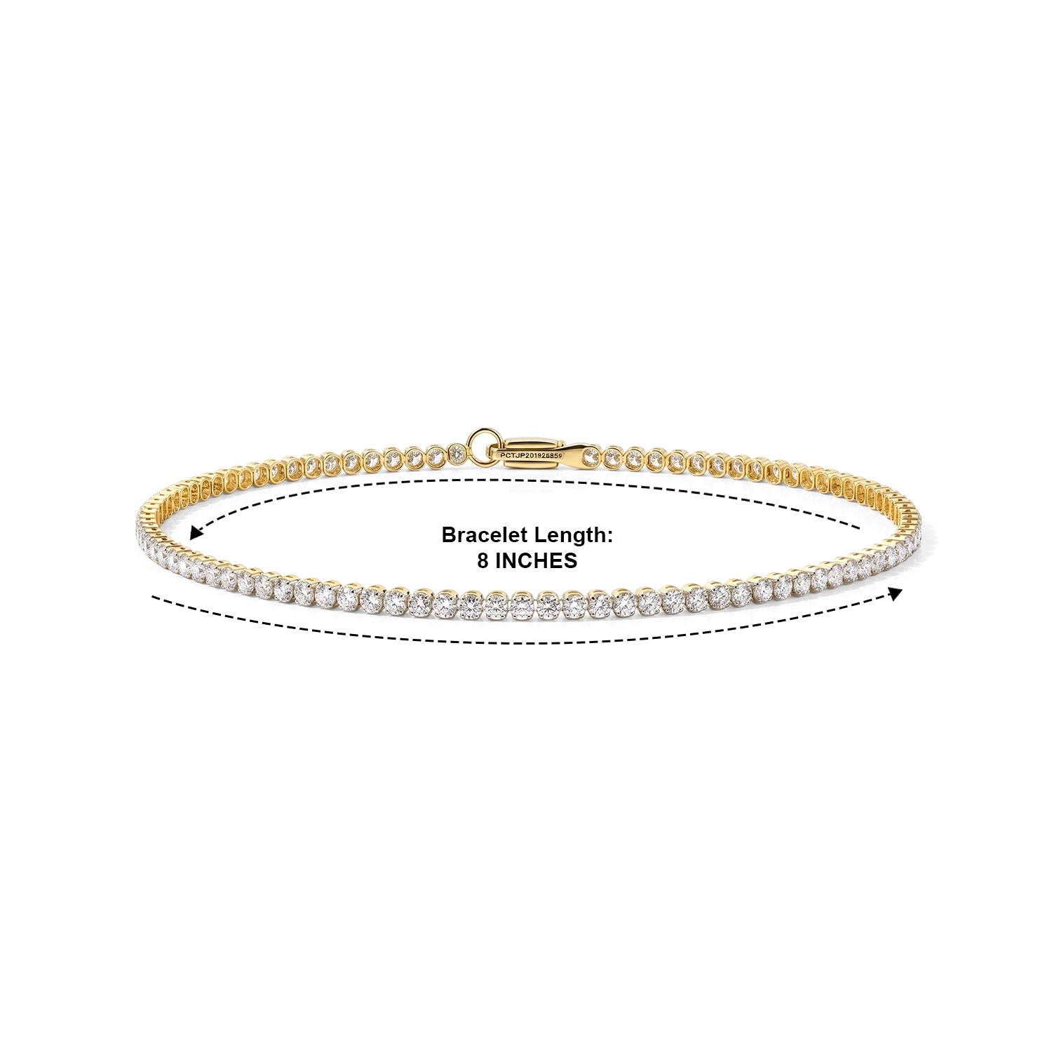 DEAL OF THE DAY - 9K Yellow Gold SGL Certified Lab Grown Diamond (SI-G-H) Tennis Bracelet (Size - 8) with Lobster Clasp 2.25 Ct. 8669047 5