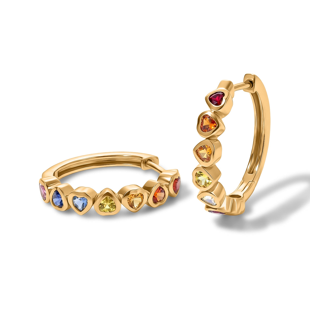 D'Joy Multi Sapphire Full Hoop Earring in 18K YG VermeilSterling Silver  2.170  Ct. 8669650 0