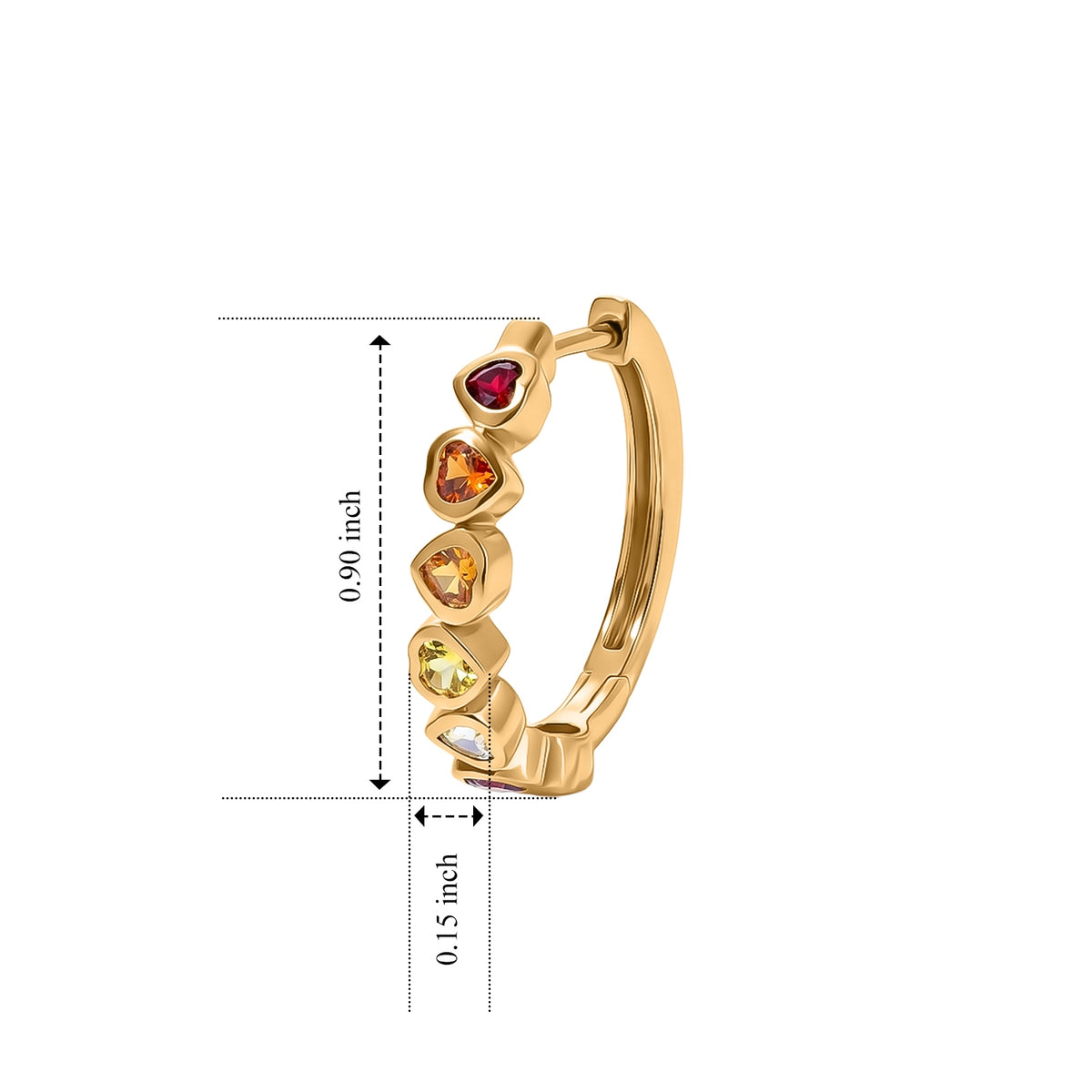 D'Joy Multi Sapphire Full Hoop Earring in 18K YG VermeilSterling Silver  2.170  Ct. 8669650 4