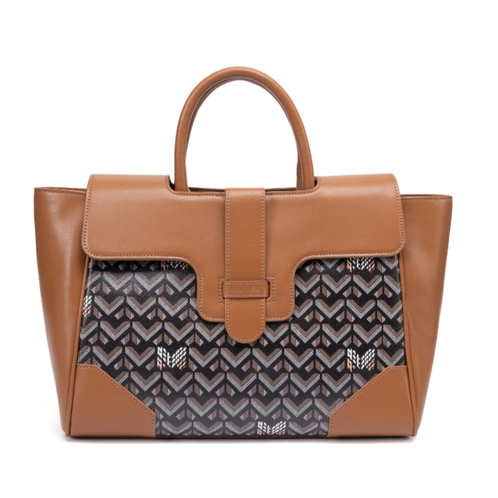 TJC Special Leather Shoulder Bag - Black Brown_8669824