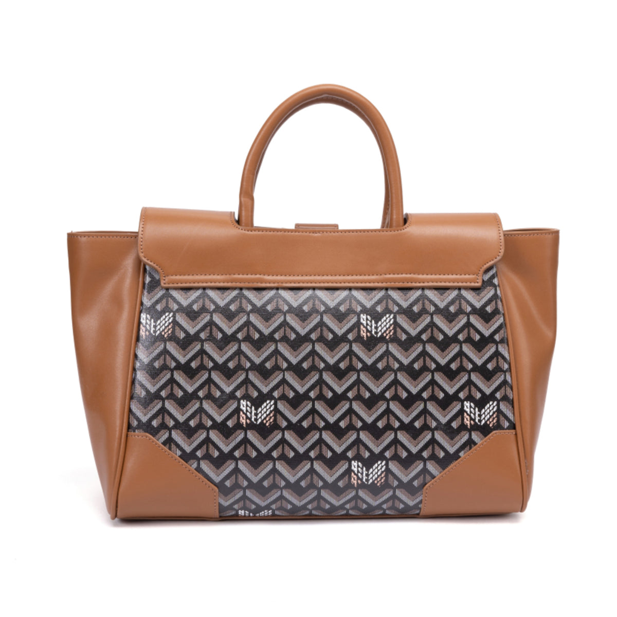 TJC Special Leather Shoulder Bag - Black Brown 8669824 3