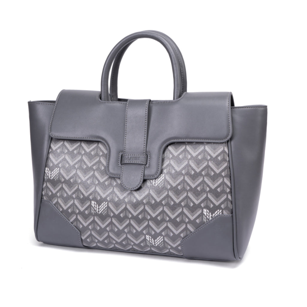 TJC Special Leather Shoulder Bag - Grey_8669826_2