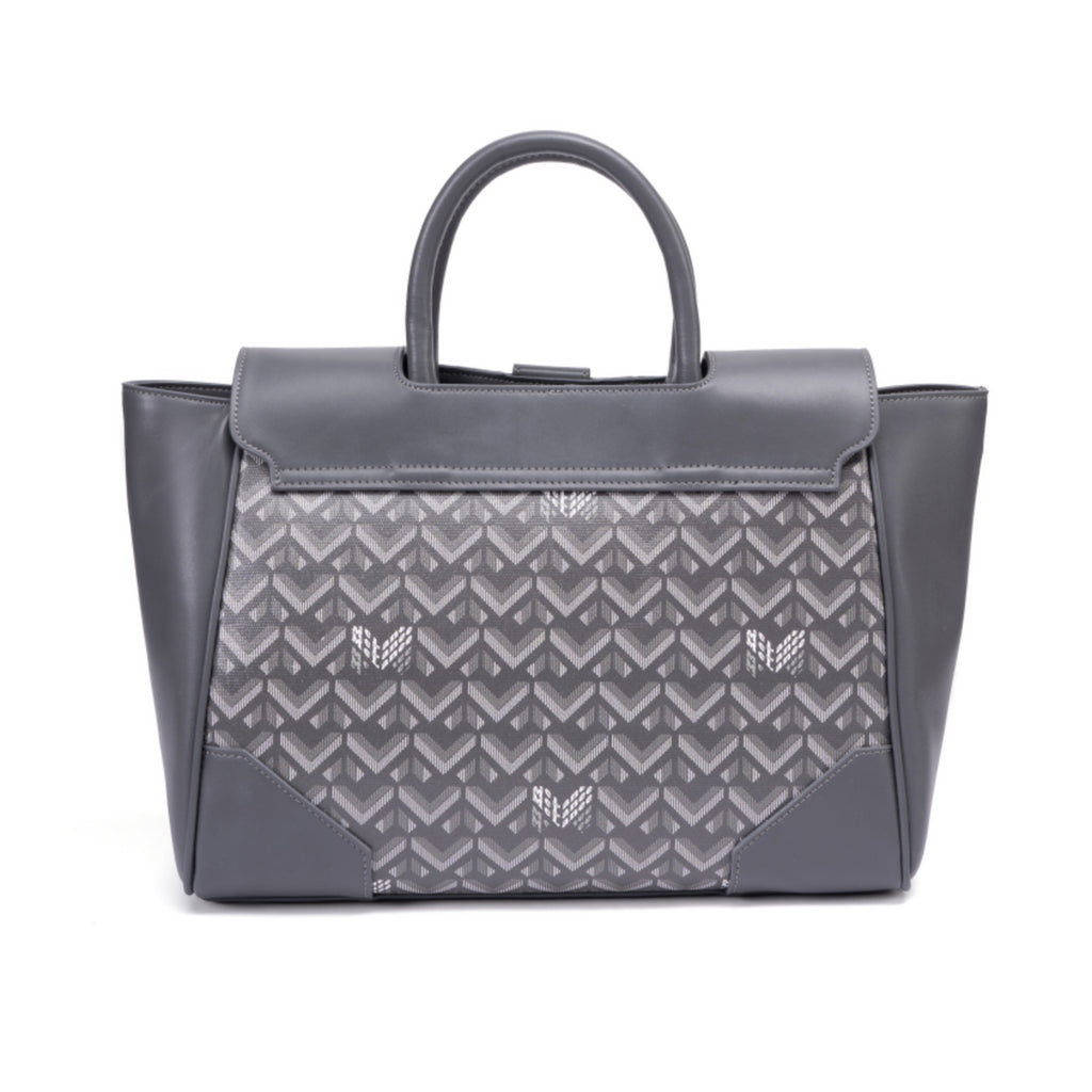 TJC Special Leather Shoulder Bag - Grey_8669826_3