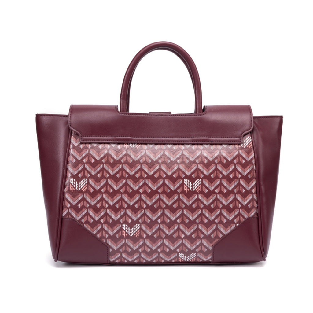 TJC Special Leather Shoulder Bag - Burgundy_8669827_3